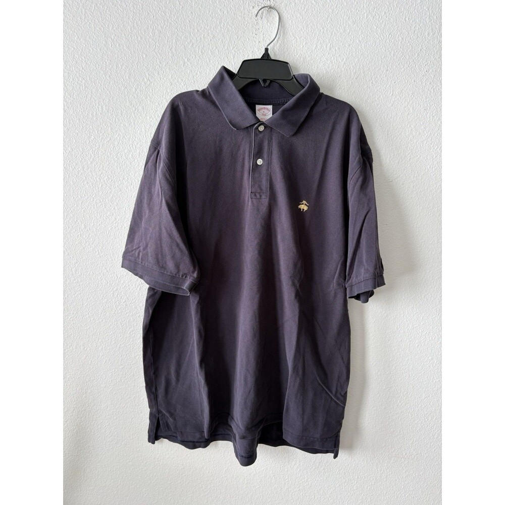 Brooks Brothers Slightly Faded Black Polo Original Fit Short Sleeve Size X-Large